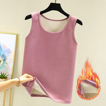 DeRong heated solid color thermal vest