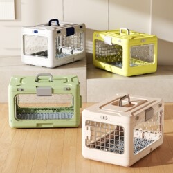 Portable Foldable Pet Carrier for Travel, Breathable and Portable Cat Carrier, Large Capacity for Car Travel and Shipping Cats