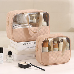 Cosmetic Storage Bag, Waterproof, Portable, Light Luxury Cosmetic Bag, Large Capacity, Wear-Resistant, Portable, Travel Toiletry Bag