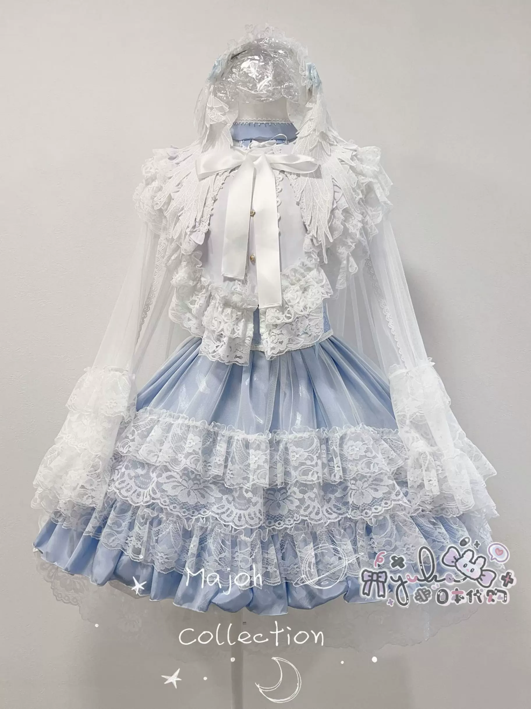 只有领子】包邮包税yuka日代mrcorset majoh罩纱假领斗篷lolita-Taobao 