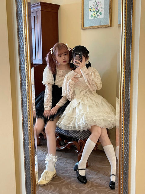 Labeau-Tao Lisi-Homemade Japanese Girls Sensing Puff Puff high-waisted A-line skirt Skill skirt