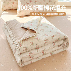 Crystal Home Textiles 100% Pure Cotton Class a Single Summer Quilt Set of Three or Four Pieces, Summer Thin Cotton Quilt, Summer Quilt Core