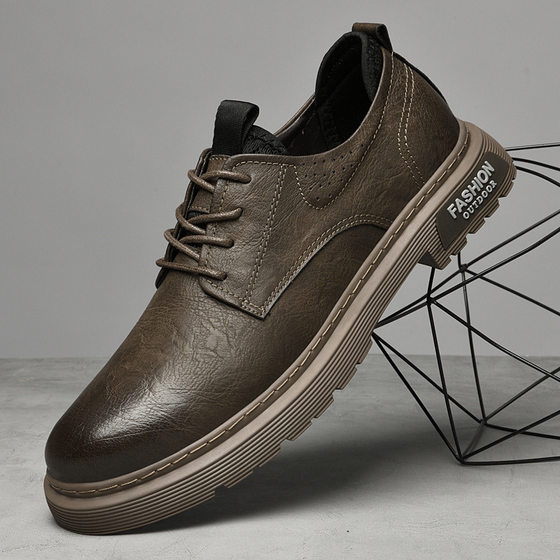This year's popular cross-border men's shoes spring outdoor work shoes large leather shoes men's cowhide Martin shoes men's foreign trade