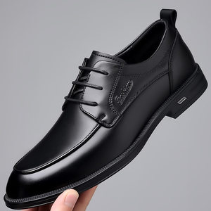 
This year's popular special spring first-layer cowhide men's leather shoes Korean style pointed-toe business casual men's shoes genuine British style