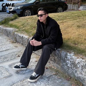 
Live broadcast exclusive Zheng Bufan CNIE Fan Yue plus velvet small men autumn and winter plus velvet casual pants straight sports pants