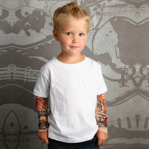 Children's INS summer new boy T-shirt baby clothing long-sleeved splicing sunscreen armband sleeves 1-3 years old tide
