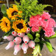 Flowers Yunnan base straight hair rose perfume lily home flower arrangement flowers carnation sunflower fresh cut