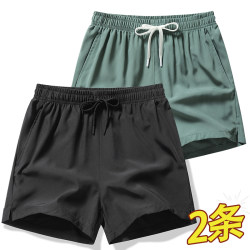 Ice silk quick-drying shorts men's summer thin casual loose three-quarter pants fitness training sports pants wear breeches
