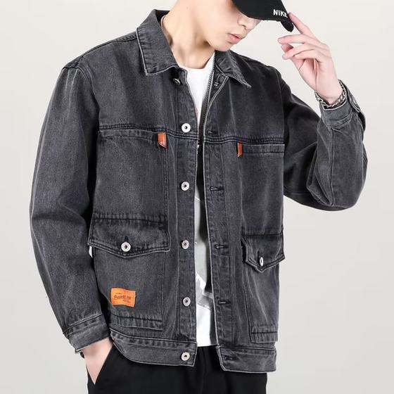 Dry -worn coat men's wear -resistant dirt -resistant auto repair denim jena workers gown of spring and autumn jackets work
