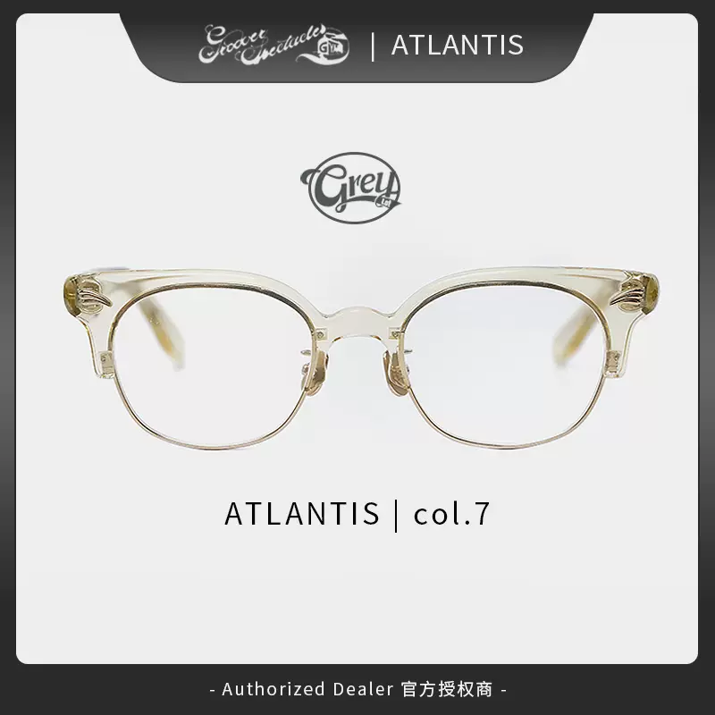 Grey / pre-order】GROOVER-ATLANTIS 日本手造眼镜复古眉架-Taobao