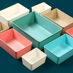 Extra-Thick Rectangular Storage Box, Large, Medium, and Small Sizes, Desktop Plastic Basket Without Lid, Desktop Storage Bin, Drawer Organizer Box