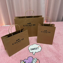 Coach Kraft Paper Bag Gift Bag Tote Bag Paper Bag Packaging Bag Paper Box Paper Bag Gift Bag