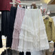 Heavy Gong Wooden Ear Switching Large Symnomy Skirt Putch Cake Skirts Autumn and Winter high -waist A -line skirt Fairy Skirt