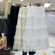 Super fairy sweet lace mesh fairy cake skirt long skirt 2025 early spring new Korean temperament versatile skirt