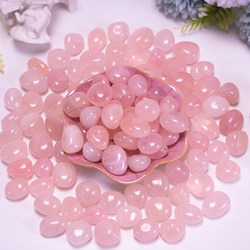 Pink Crystal Raindrop Stone Natural Stone Pebbles Flower Pot Water Culture Flower Pot Surface Decoration Fish Tank Special Landscaping Multicolored Stone