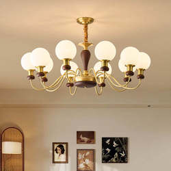 French-Style Living Room Chandelier, Mid-Century Style Lighting, 2026 New Model, Main Light for Hall, American-Style Retro Dining Room and Bedroom Light