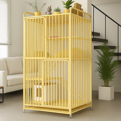 Cat Cage for Home Use, Indoor Cat Villa with Large Free Space, Integrated Cat House with Toilet, New Foldable Cat Cage