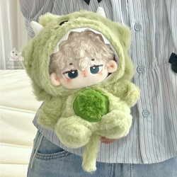 New Plush Jumpsuit 20cm Baby Doll Clothes Cute Animal Series Rabbit Fur Hooded Jumpsuit Cotton Doll Winter Clothes