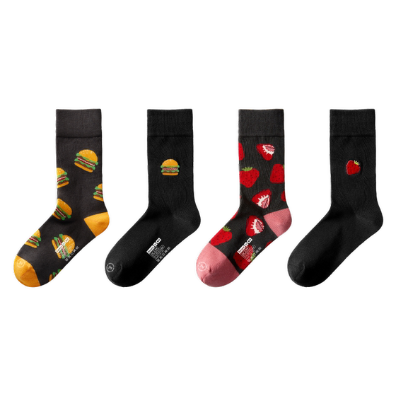 10A Antibacterial Banana Inner Silver Skin 520Color Supermarket Cute Color Socks Cotton Socks Gift Box for Male and Female Couples