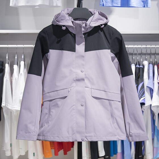 Li Ning sports trench coat 2024 Autumn group purchase series women's water -proof water -proof removable hooded jacket AFDUA14
