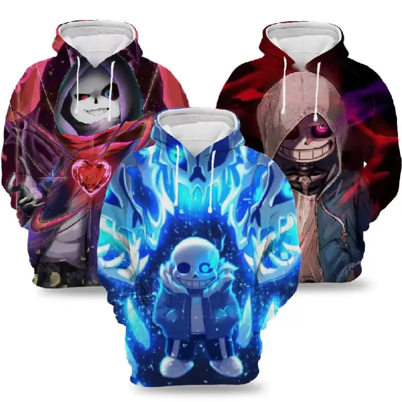 传说之下骷髅兄弟undertale Sans太阳花连帽卫衣外套衣服长袖