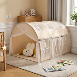 Children's Bed Tent Indoor Playhouse Upper Bunk Anti-Fall Anti-Mosquito Boys and Girls Small House Blackout Bed Separation Tool
