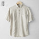 Summer thin pure linen short-sleeved T-shirt for men loose large size Chinese style cotton linen half-sleeved T-shirt and linen shirt