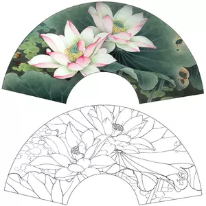 扇面荷花画- Top 100件扇面荷花画- 2025年4月更新- Taobao 