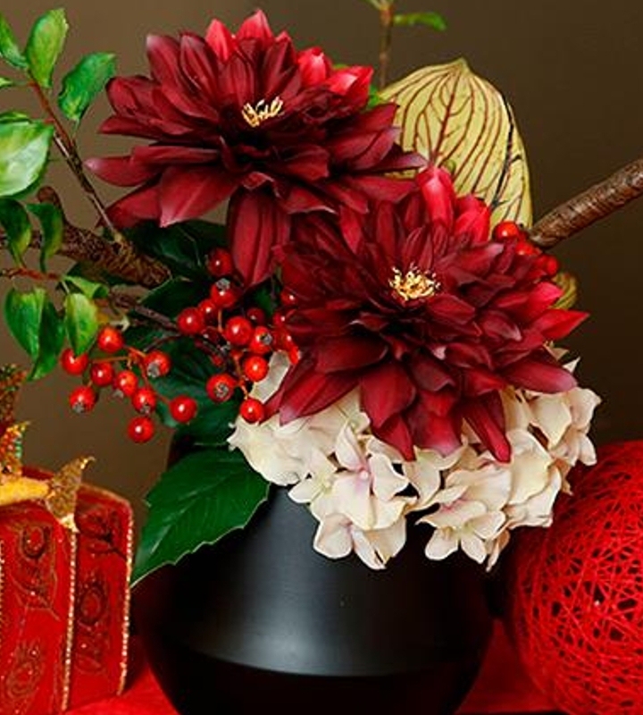 晶华新年仿真花艺新春桌面摆件 田心姐姐