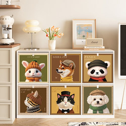 Medieval-Style Storage Box, Large-Capacity Kalek Grid Cabinet Storage Basket, Non-Rattan Fabric Storage Box, Organizing Box