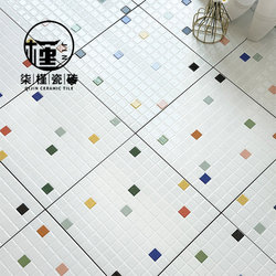 All-Ceramic Dopamine Popping Candy Pattern Tiles 300X300 Non-Slip Mosaic Floor Tiles for Bathroom and Guesthouse