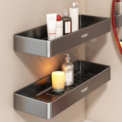 Stainless Steel Storage Rack Bathroom Toilet Storage Basket No-Drill Wall-Mounted Storage for Toilet Sink