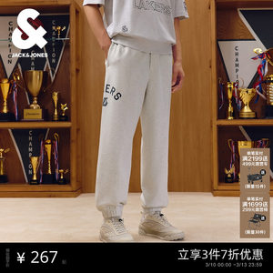 
Jack Jones NBA co-branded men's casual pants spring new flocked offset printed embroidered patches loose leggings