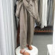 Chenyu high-quality white pure ramie pants for women's summer double-layer nine-point trousers thin loose large size literary and casual