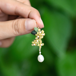 Chiyo Hand Rope Braided Rope Design Jewelry Osmanthus Earrings Mid-autumn Festival Jewelry Material Package
