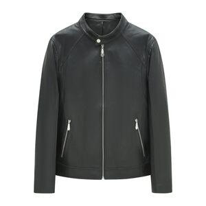 
H1297 off-code clearance spring and autumn men's fashion casual trend versatile small stand-up collar sheepskin leather jacket