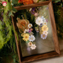 Baby's Birth Hand and Foot Prints, First Birthday, Hundred-Day Commemoration, Dried Flower Photo Frame Material Kit, DIY Style, First Birthday Celebration Decoration