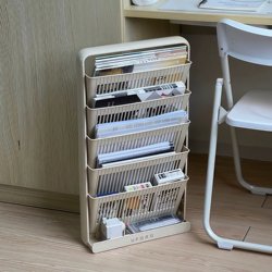 Vertical Gap Storage Rack Dormitory Classroom Desk Under-Desk Floor-Standing Bookshelf Multifunctional Household Organizing Gap Shoe Rack