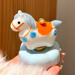 Get Rich Immediately Jingdezhen Ceramic Spinning Horse Ornament Color Glaze Creative Desktop Ornament New Year Horse Year Gift