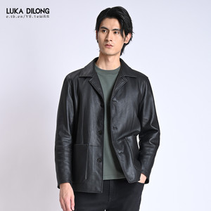 
Luca Dillon fur winter shearling one-piece men's business casual lapel jacket leather jacket 162247104