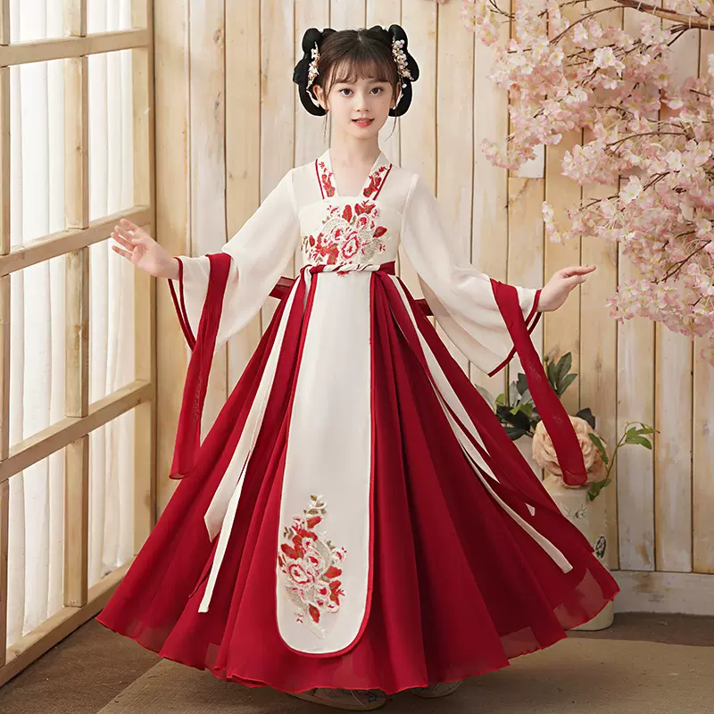 女童漢服超仙中國風春夏新款兒童古裝唐裝春款童裝女孩