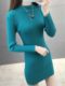 Half turtleneck mid-length sweater base shirt skirt for women in autumn and winter new slim fit and slim temperament inner and age-reducing sweater