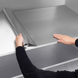 Japanese Kitchen Oil-Proof Stickers Fire-Resistant High-Temperature Resistant Cabinet Waterproof Moisture-Proof Self-Adhesive Wallpaper Tin Foil Thickened Aluminum Foil Paper