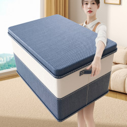 Japanese Storage Box with Lid for Home Use, Large Capacity Foldable Thickened Wardrobe Storage Box Organizer
