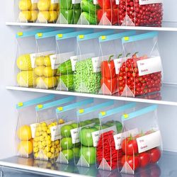 Japanese Fresh-Keeping Bags, Sealed Bags, Food-Grade, for Home Use in the Refrigerator, with Sealing Zipper, Self-Sealing, Thickened Storage Bags