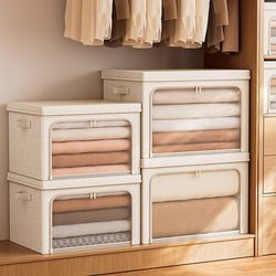 Japanese Clothing Storage Box, Large Capacity Home Wardrobe Organizer, Storage Box for Clothes and Quilts, Layered Storage Solution