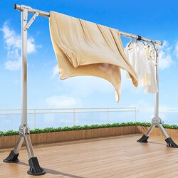Foldable Clothes Drying Rack for Home Use, Indoor Clothes Rack, Balcony Retractable Clothes Hanging Rod, Simple Clothes Hanger for Dormitory