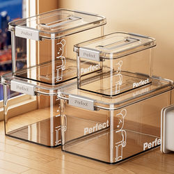 Transparent Storage Box for Home Use, Desktop Organizer for Books, Snacks, Miscellaneous Items, Toys, and Cosmetics, with Lid, Storage Basket, Magic Organizer