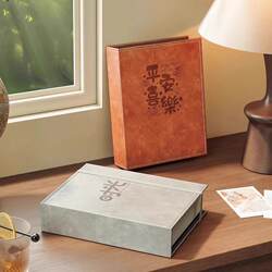 Japanese Leather Cover 6inch Page Insert-Type Small Photo Album 5inch Commemorative Albums Photo Baby Family Photo Album Large Capacity7