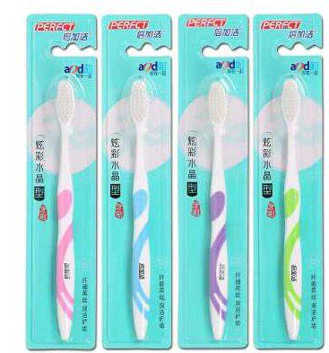 창고 이동 정리 DOUBLECLEAN 컬러풀한 크리스탈 가는 모의 부드러운 모의 성인용 칫솔 임의 색상 1개-